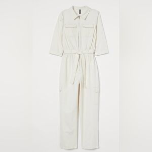 NWT Denim boiler suit In Off-White/ Cream